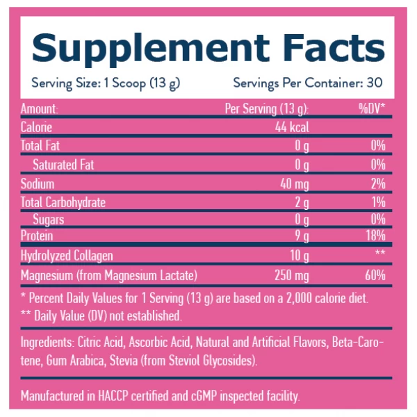 Гидролизат Коллагена + Магний, Haya Labs, Collagen Max - 395 г 