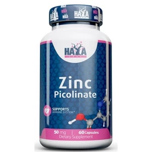 Цинк 50 мг (у формі піколінат), Haya Labs, Zinc Picolinate 50 мг - 60 капс