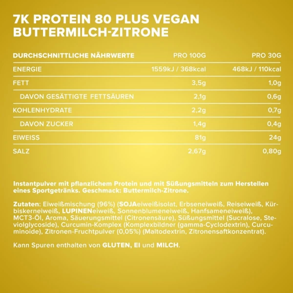 Растительный протеин с высоким содержанием белка, IronMaxx, Vegan Protein 7k - 80 Plus - 500 г