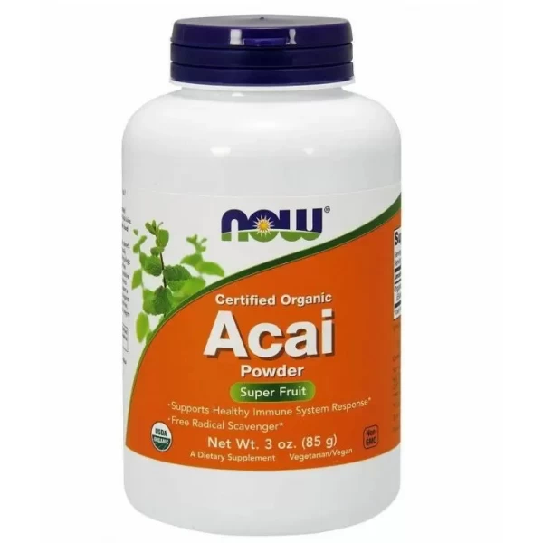 Порошок ягод Асаи, NOW, Acai Powder - 85 г