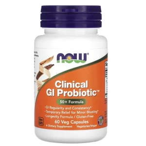Смесь пробиотических бактерий, NOW, Clinical GI Probiotic - 60 веган капс