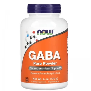 100% чиста Гамма-аміномасляна кислота, NOW, GABA - 170 г