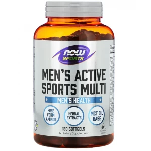 Комплекс вітамінів для активних чоловіків, NOW, Men's Active Sports Multi - 180 гель капс