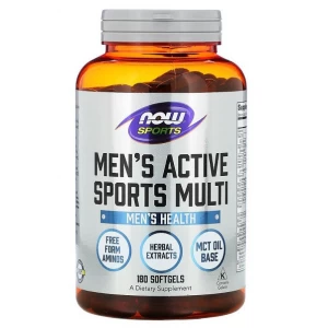 Вітаміни для активних чоловіків, NOW, Men's Active Sports Multi - 90 гель капс