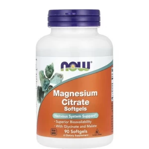 Магній 134 мг (цитрат, гліцинат, малат), NOW, Magnesium 134 мг 