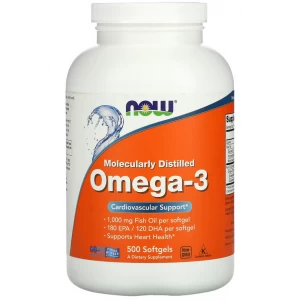 Омега-3 Рыбий жир, NOW, Omega-3 1000 мг - 500 гель капс