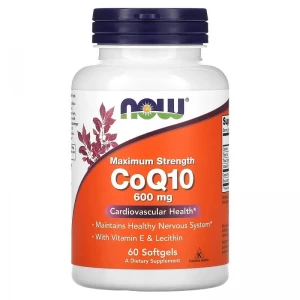 Коэнзим Q10 в максимальной концентрации, NOW, CoQ10 600 мг 