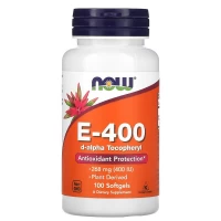 Вітамін Е (д-aльфа-токоферол), NOW, Vitamin E-400 