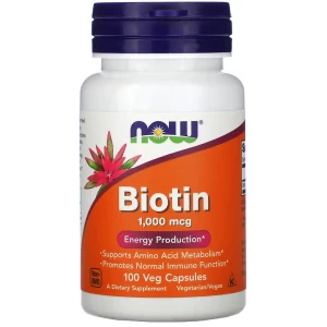 Біотин (Вітамін В7), NOW, Biotin 1000 мкг