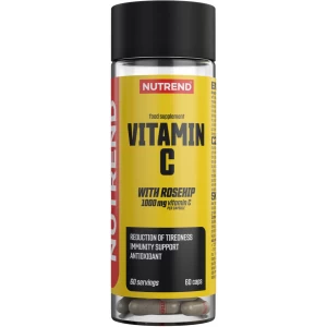 Витамин С 1000 мг, антиоксидант, Nutrend, Vitamin C with rose hips 1000 мг - 60 капс