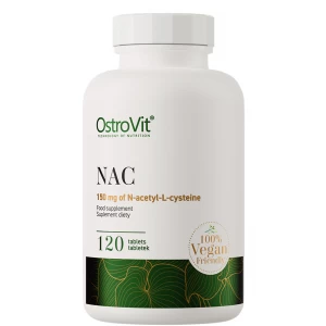 N-ацетил-L-цистеин, антиоксидант, OstroVit, NAC (Vegan) - 120 таб