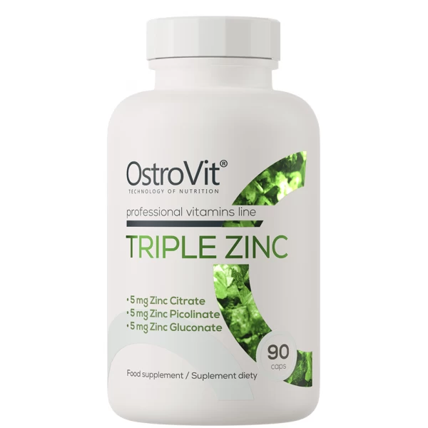 Цинк (суміш 3-х форм), OstroVit, Triple Zinc - 90 капс