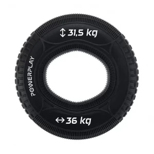 Эспандер кистевой силиконовый PowerPlay PP-4330 Hand Grip Loops Hard (31.5-36 кг) - черный