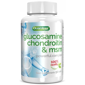 Глюкозамін Хондроїтін МСМ, Quamtrax, Glucosamine Chondroitin & MSM - 90 таб