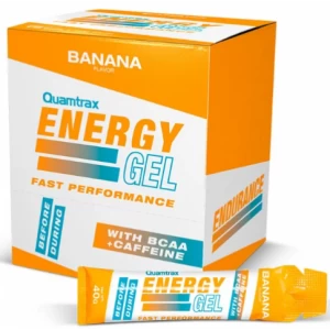 Упаковка енергетичних гелів з кофеїном + ВСАА, Quamtrax, Energy Gel - 18 шт по 40 г