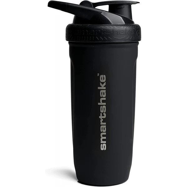 Шейкер металевий, SmartShake, Reforce - 900 мл - black