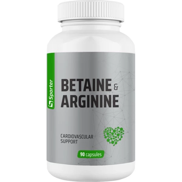 Бетаїн + Аргінін, Sporter, Betaine & Arginine - 90 капс
