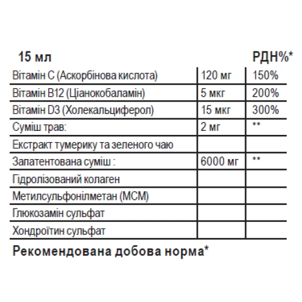Комплекс для зв`язок та суглобів, Sporter, Joint Support - 500 мл