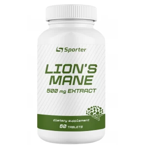 Гриб Їжовик гребінчастий (Левова грива), Sporter, Lion's Mane 500 мг - 60 таб