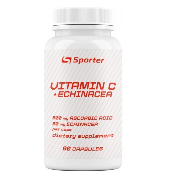 Витамин С + экстракт Эхинацеи, Sporter, Vitamin C + Echinacea - 60 капс