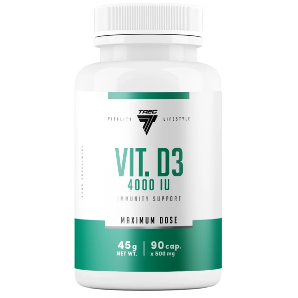 Вітамін Д3 4000 МО, Trec Nutrition, Vitamin D3 4000 IU - 90 капс