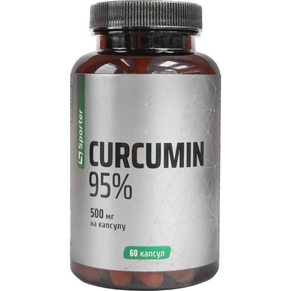 Куркумін з чорним перцем, Sporter, Curcumin 95% - 60 капс
