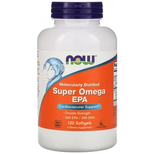 Концетрована Омега-3 (360 EPA / 240 DHA), NOW, Super Omega EPA 1200 мг 