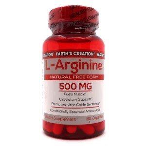 L-Аргінін, Earths Creation, L-Arginine 500 мг - 60 капс