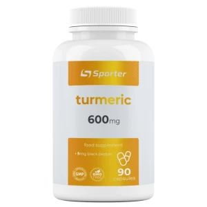 Куркумін органічний, Sporter, Organic Turmeric 600 мг - 90 капс